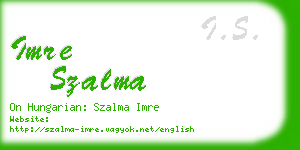 imre szalma business card